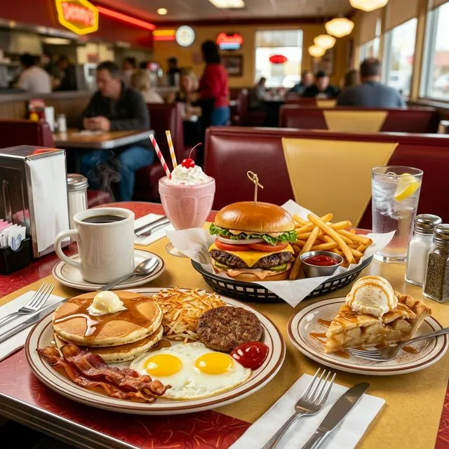 Denny's menu compared with other restaurant menu guides