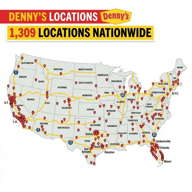 Dennys Locations Usa Map 2026 - Denny's Menu USA 2026