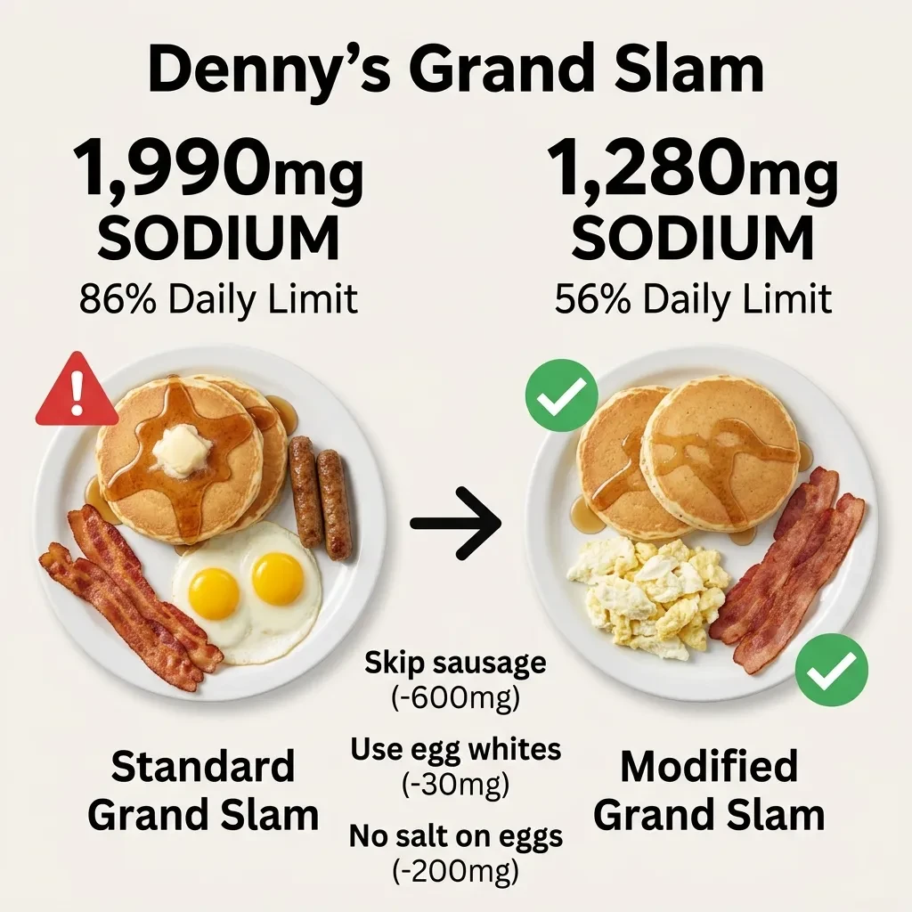 Denny's Sodium Infographic and Cardiovascular Health Warning