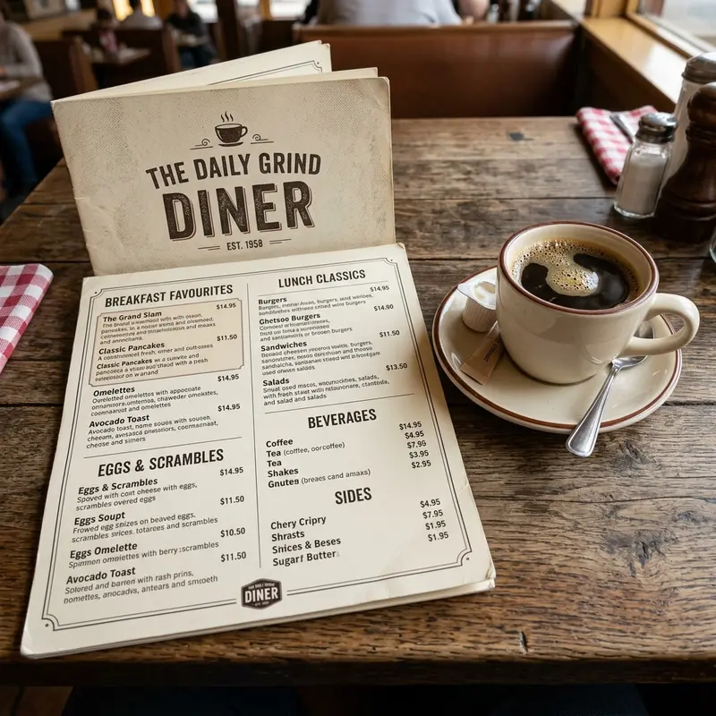 Denny's Printable Menu PDF
