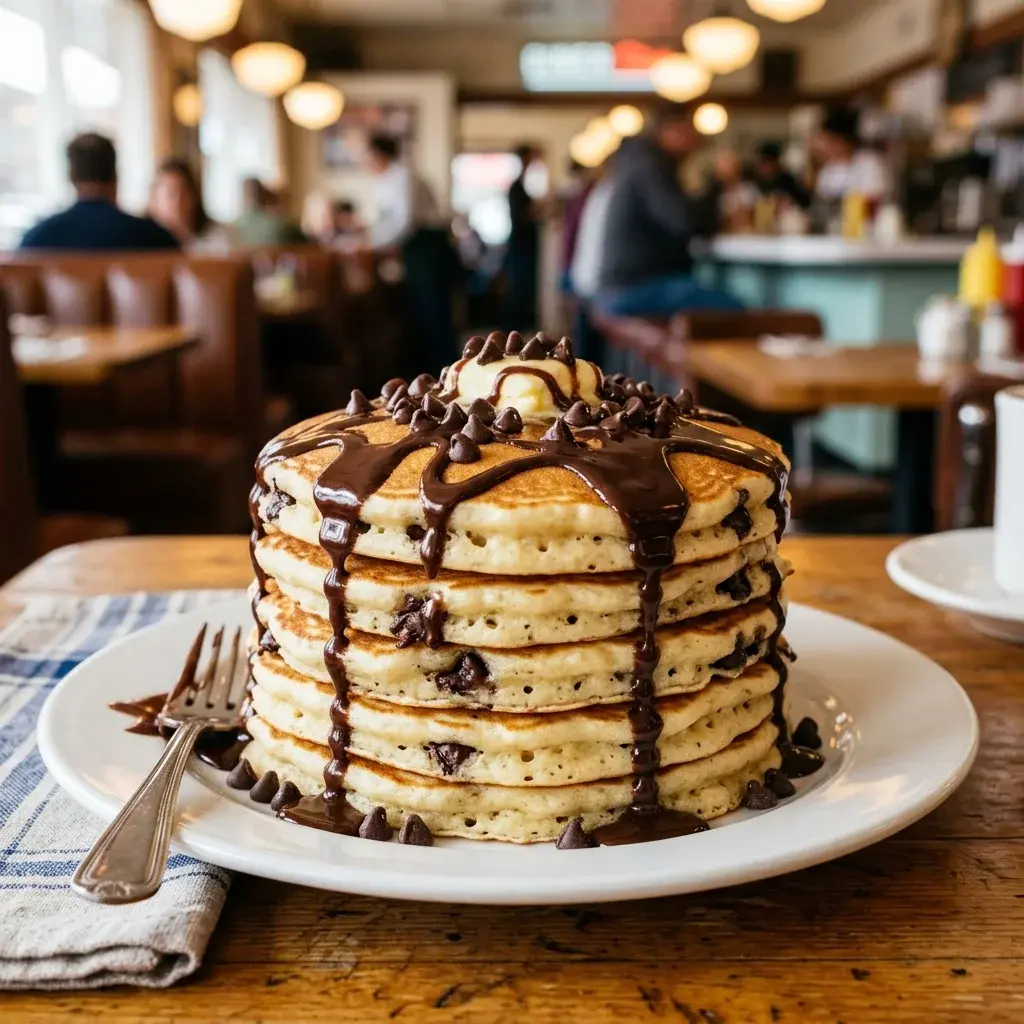 Peanut Butter Cream Pancake Breakfast