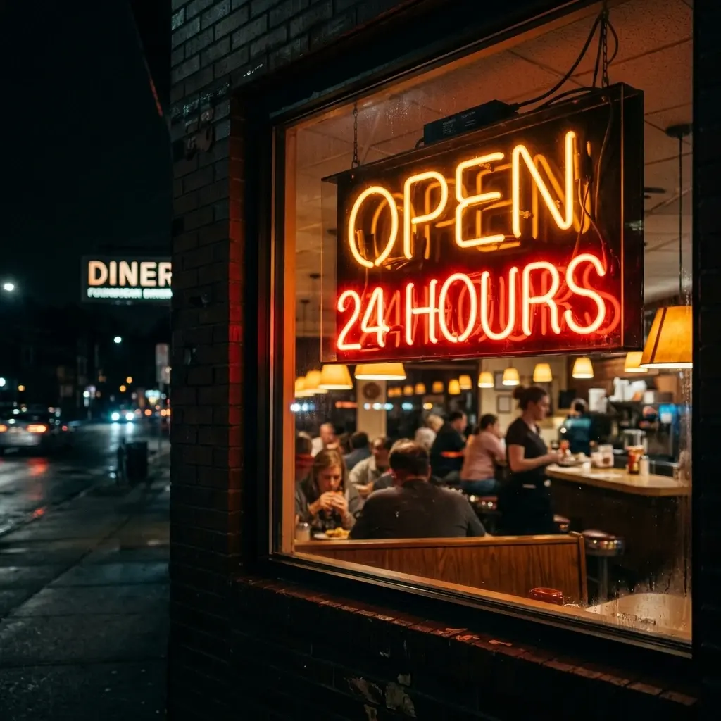 Denny's diner diner vibe